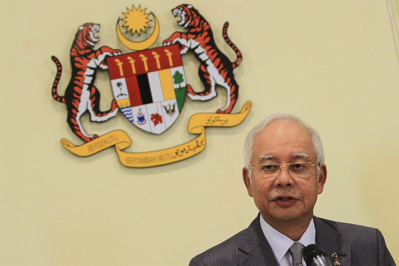 Prime Minister, Datuk Seri Najib Razak speaks to members of the media during a press conference at the Prime Minister Office in Putrajaya, July 28, 2015. u00e2u20acu201d Picture by Yusof Mat Isa