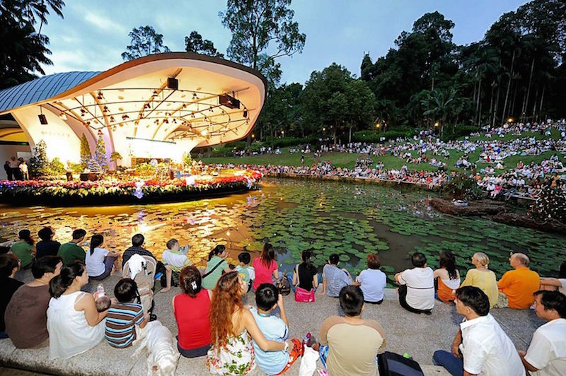 The public enjoying a concert at the Shaw Foundation Symphony Stage. u00e2u20acu201d Picture by National Parks Board via TODAY
