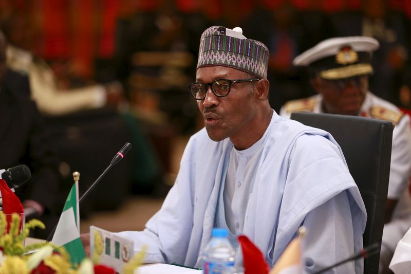 Nigeria's President Muhammadu Buhari speaks at the Summit of Heads of State and Governments of the Lake Chad Basin Commission (LCBC) in Abuja, June 11, 2015. u00e2u20acu201d Reuters pic