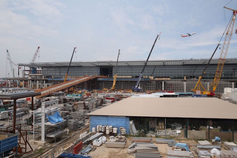 Facade view of Changi Airport Terminal 4 in construction. u00e2u20acu201d TODAY pic