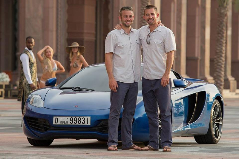 (From left) Cody and Caleb Walker, brothers of the late actor Paul Walker, on the set of u00e2u20acu02dcFast and Furious 7u00e2u20acu2122 in Dubai, in this picture taken from Cody Walkeru00e2u20acu2122s Facebook page.