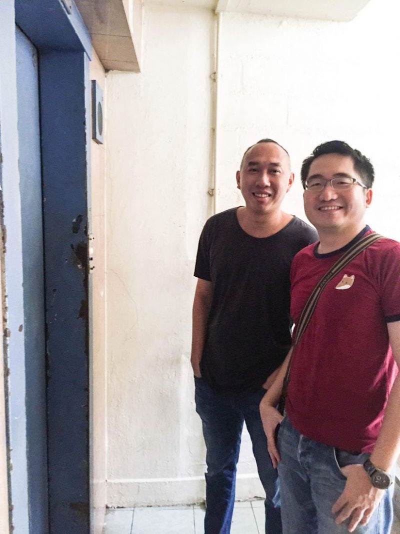 Mark Kwan and Chua show us the old lifts of Dakota Crescent which Chua liked to a ‘USS roller coaster ride’. — TODAY pic
