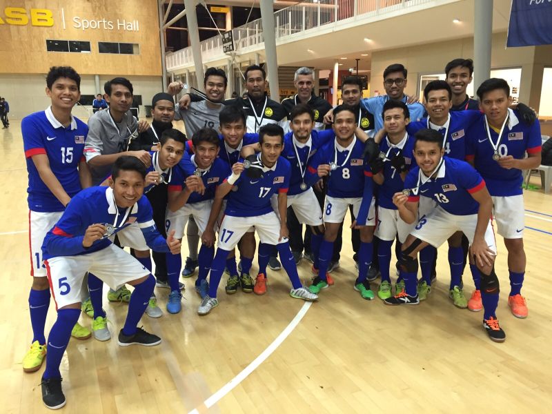 Malaysian futsal squad that finished runners-up at the inaugural Commonwealth Cup in New Zealand. u00e2u20acu201d Picture courtesy of www.fam.org.my