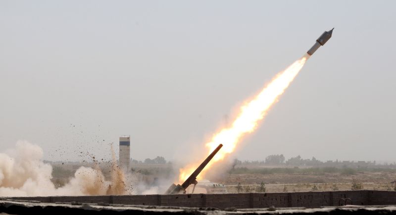 Members of Iraq's Shiah paramilitaries launch a rocket towards Islamic State militants on the outskirts of the city of Falluja, in the province of Anbar, Iraq. u00e2u20acu2022 Reuters pic