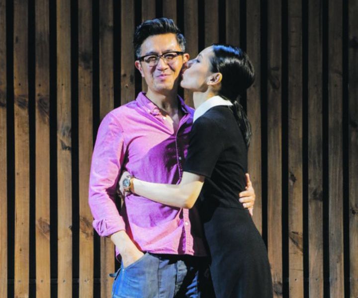 Adrian Pang (left) and Sharon Au in 'The LKY Musical.' u00e2u20acu201d TODAY pic
