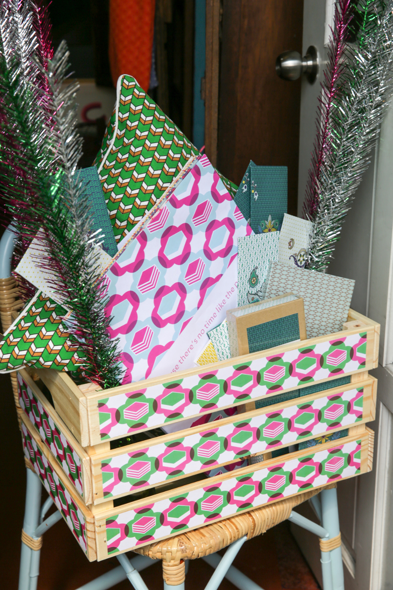 Fancy an unusual, limited stock hamper that comes in a wooden crate? Contents include a wrapping paper book, Just Jewels ang pows, a sketch book with gold trim, and Raya cookies.