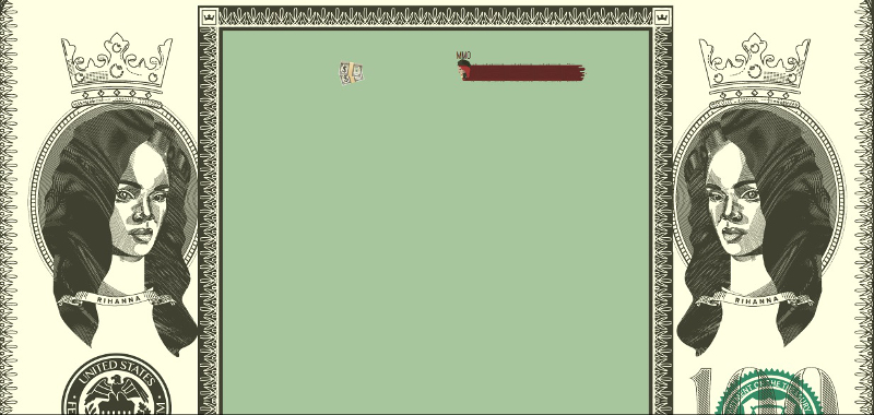 In the single player game, you control Rihanna 'snake' out to collect money bags and bills in this free browser game by NSS Magazine.