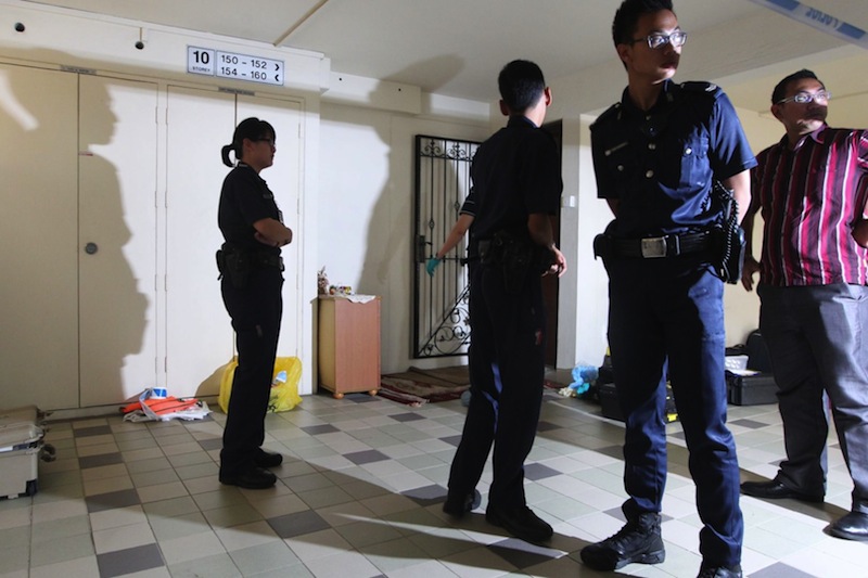 Drenched and barefoot, the maid wandered around the estate and took a saw from a parked truck to slash her throat. u00e2u20acu201d TODAY file pic