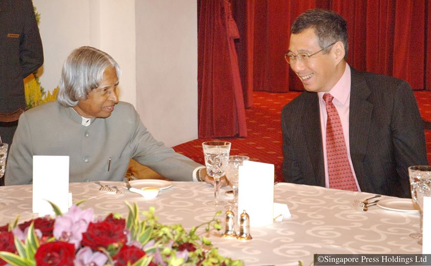 A picture from PM Lee's Facebook account showing Lee meeting Dr Kalam in 2006. 