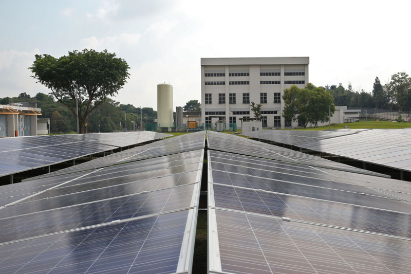 Solar Photovoltaic system at Choa Chu Kang Waterworks in Singapore, on June 25, 2015. u00e2u20acu201d TODAY pic