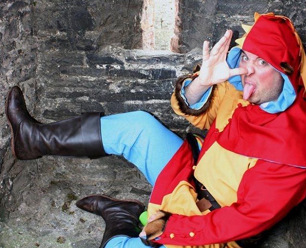 Russel Erwood will sport a hood with donkey ears as part of his traditional 13th-century jesteru00e2u20acu2122s outfit when he attends official functions in Conwy, north Wales. u00e2u20acu201d AFP pic