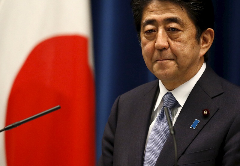 Japan's Prime Minister Shinzo Abe attends a news conference to deliver a statement marking the 70th anniversary of World War Two's end, at his official residence in Tokyo August 14, 2015. u00e2u20acu201d Reuters pic