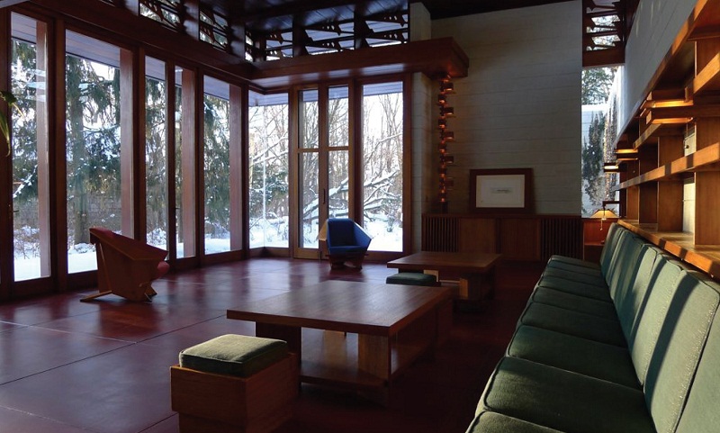 The interior view of Frank Loyd Wright’s Bachman-Wilson House. — Picture courtesy of Crystal Bridges Museum of American Art
