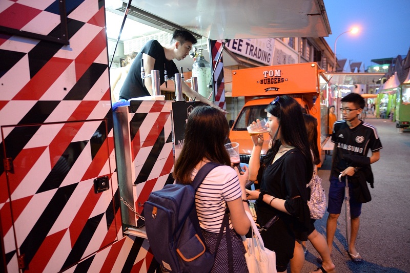 Nitro Kopi offering frothy coffee and roselle beverage at ATM.