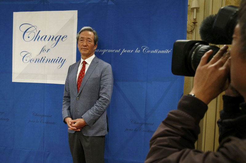 Former FIFA vice-president Chung Mong-joon of South Korea poses for the media as he attends a news conference to formally launch his bid to become president of the world football's governing body in Paris, France, August 17, 2015. u00e2u20acu201d Reuters pic