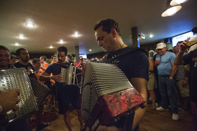 Accordian players at the Basque Centre during the Jaialdi celebration, in Boise, Idaho, July 30, 2015. — Picture by Ruth Fremson/The New York Times