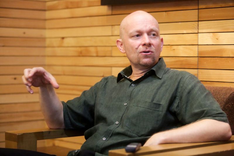 Environmentalist Matthias Gelber, founder of the Negawatt Revolution says it is better to start segregating waste at places with high density. — Picture by Choo Choy May