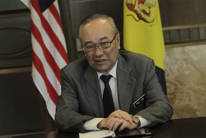 Minister in the Prime Minister's Department Datuk Paul Low speaks during an interview at his office in Putrajaya, August 13, 2015. u00e2u20acu201d Picture by Yusof Mat Isa