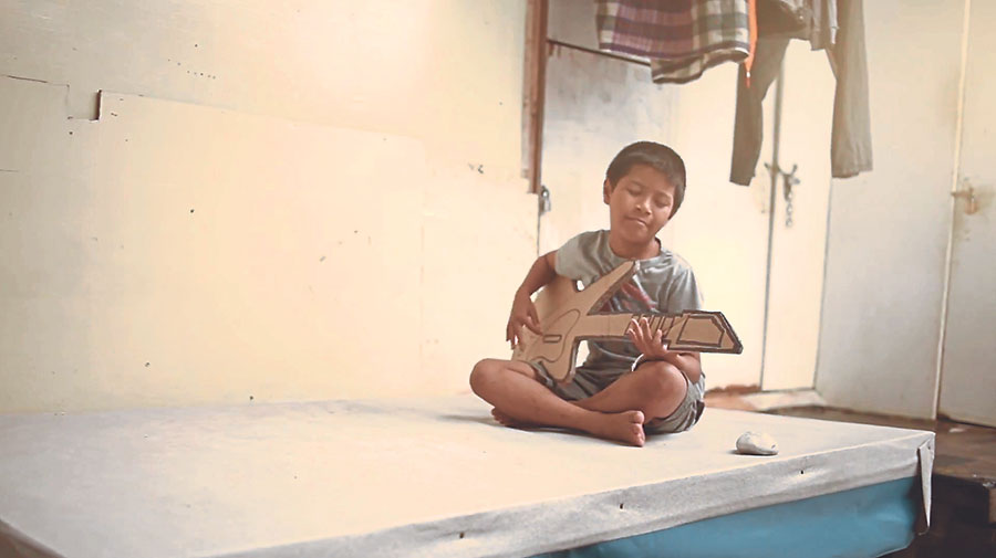 Faiq plays Aiman, the main character in 'The Boy Who Rocked The World'.