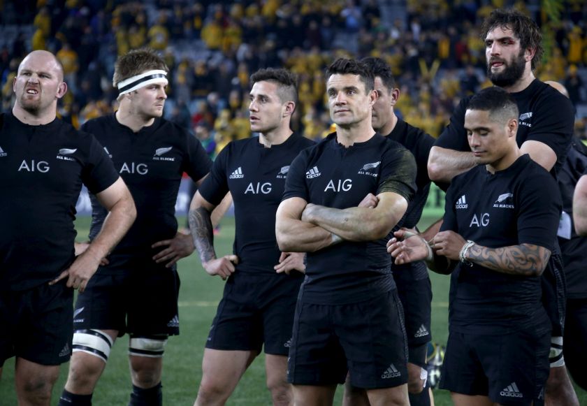 New Zealandu00e2u20acu2122s All Blacks react after their Bledisloe Cup rugby match loss to Australiau00e2u20acu2122s Wallabies in Sydney, August 8, 2015. u00e2u20acu201d Reuters pic
