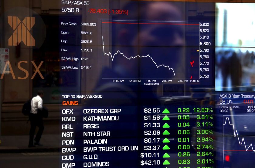 An investor is reflected in a window as he looks at boards displaying stock prices at the Australian Securities Exchange in central Sydney, Australia, August 6, 2015. u00e2u20acu201d Reuters pic