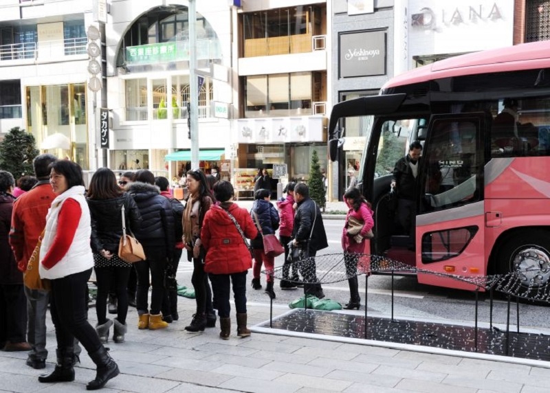 Chinese tourists in the Ginza shopping district in Tokyo. u00e2u20acu2022 AFP pic