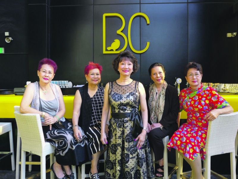 Dolly Tan (centre) with some of her former colleagues from Singapore Airlines at a reunion in Grand Park Orchard. u00e2u20acu201d TODAY pic