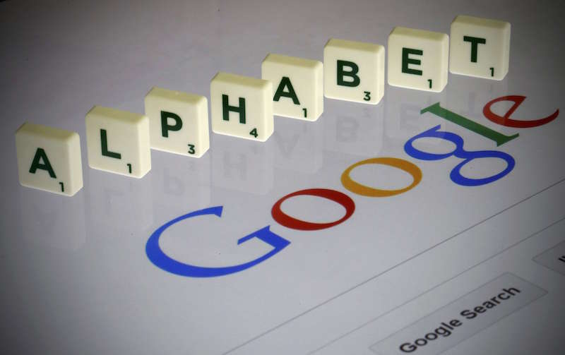 Letters spell the word 'Alpahbet' as they are seen on a computer screen with a Google search page in this photo illustration taken in Paris, France, August 11, 2015. u00e2u20acu201d Reuters pic
