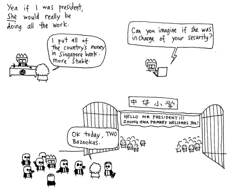 Cheeming Boey's webcomics often feature his adorably paranoid mother. — iamboey.com