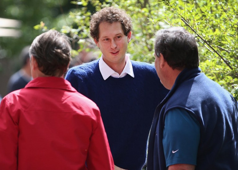 John Elkann, chairman of Fiat SpA, chats with New Jersey Governor Chris Christie, at the Allen & Company Sun Valley Conference in Sun Valley, Idaho, on July 11, 2015. u00e2u20acu201d AFP pic