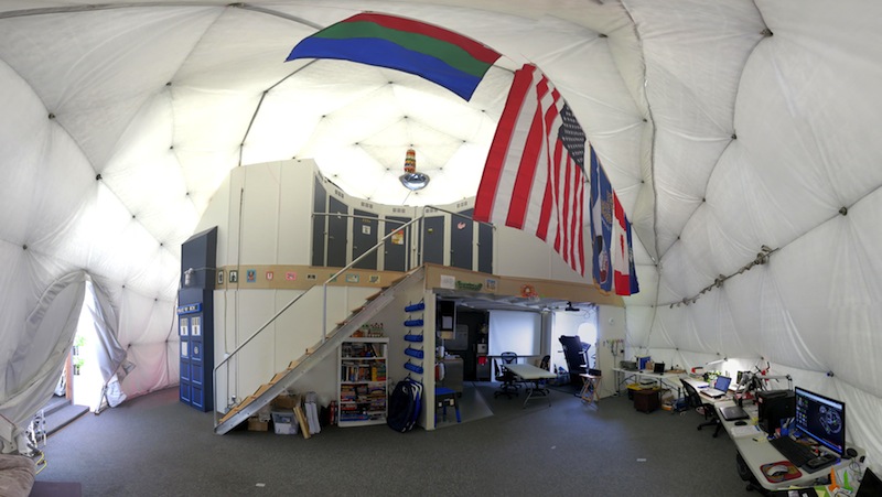 This April 9, 2015, image courtesy of the University of Hawaii at Manoa shows the interior of the HI-SEAS habitat on the northern slope of Mauna Loa in Hawaii. u00e2u20acu201d AFP pic