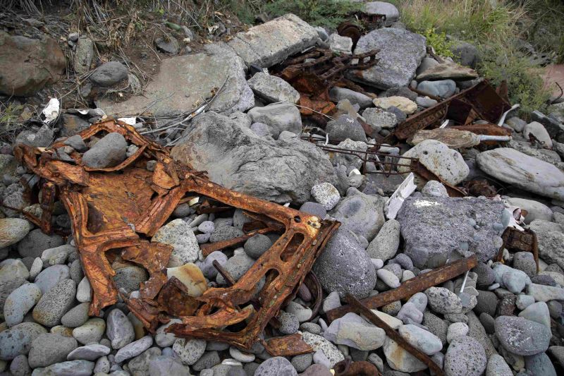 Debris that has washed onto the Jamaique beach in Saint-Denis is seen on the shoreline of French Indian Ocean island of La Reunion, August 3, 2015. u00e2u20acu2022 Reuters pic