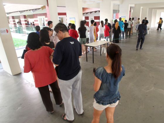  Singaporeans voting during the 2011 GE. u00e2u20acu201d TODAY file photo