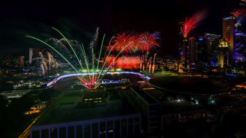 NDP 2015 fireworks trial run. u00e2u20acu201du00c2u00a0TODAY pic