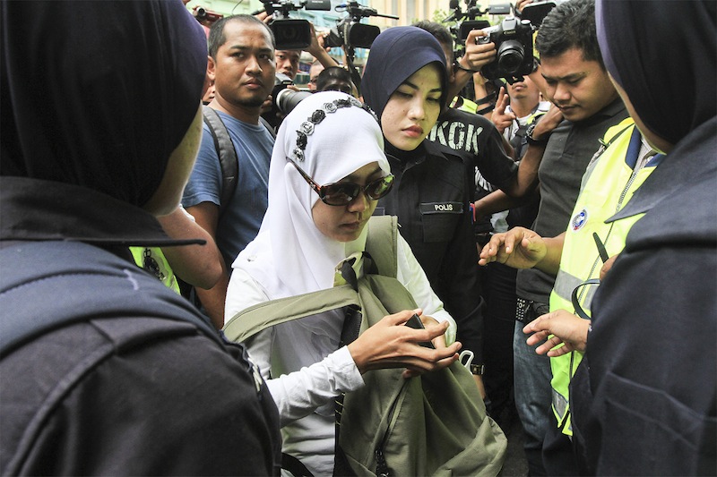 Protesters being arrested during #TangkapNajib rally at Sogo in Kuala Lumpur, August 1, 2015. u00e2u20acu201d Picture by Yusof Mat Isa 
