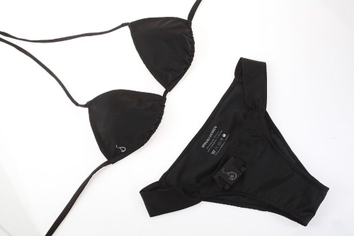 Spinali Design's connected bikini is available for purchase online from u00e2u201au00ac149. u00e2u20acu201d AFP pic