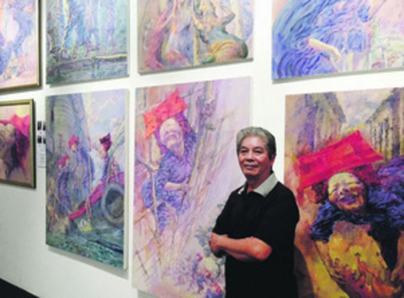 Latebloomer artist Patrick Teo is 73 years old and raring to go. — TODAY pic