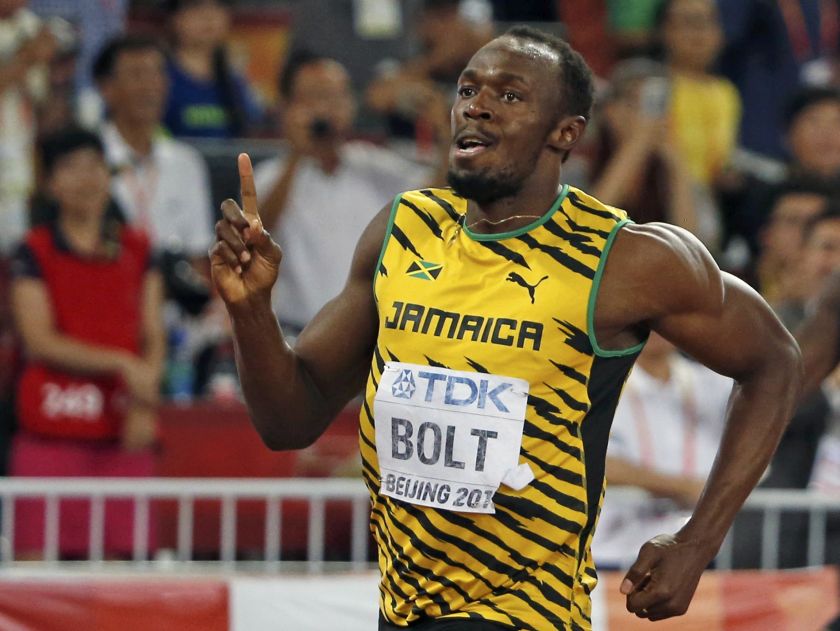 Usain Bolt of Jamaica reacts after winning the men's 200 metres final during the 15th IAAF World Championships at the National Stadium in Beijing, China, August 27, 2015. u00e2u20acu2022 Reuters pic 