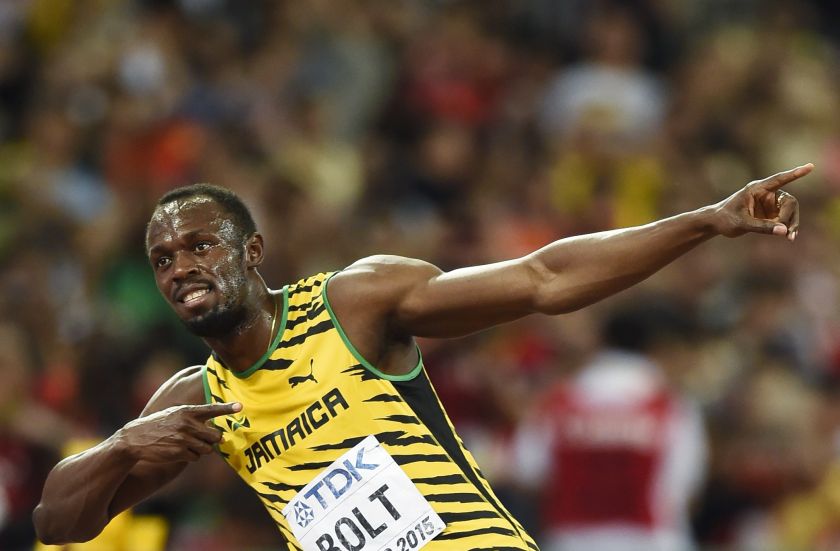 Usain Bolt of Jamaica celebrates winning the menu00e2u20acu2122s 100 metres final at the 15th IAAF World Championships at the National Stadium in Beijing, China August 23, 2015. u00e2u20acu201d Reuters pic