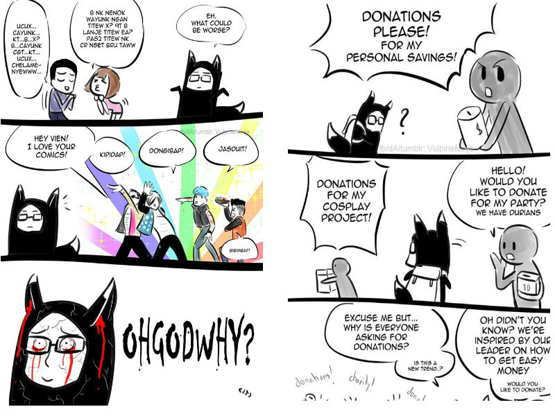 Vulpineninja's art is funny and easily relatable to Malaysians. —