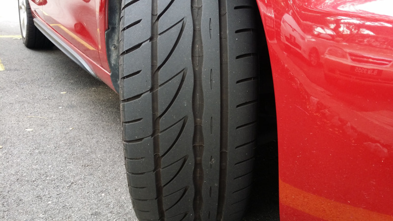This is a correctly inflated tyre.