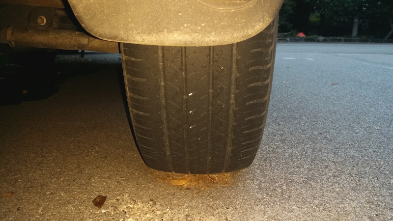 This tyre is under-inflated.
