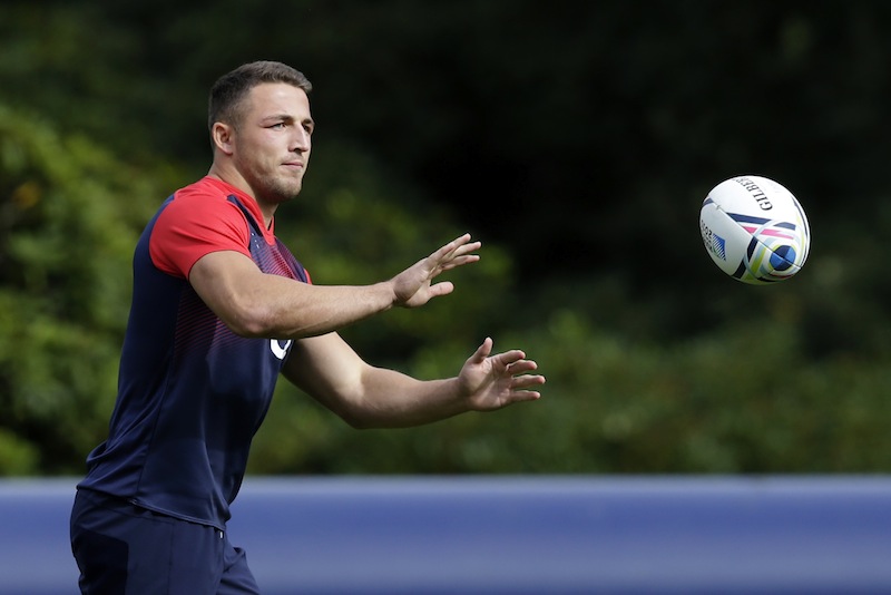 Sam Burgess during training at Pennyhill Park, Bagshot, Surrey. u00e2u20acu201d Reuters pic