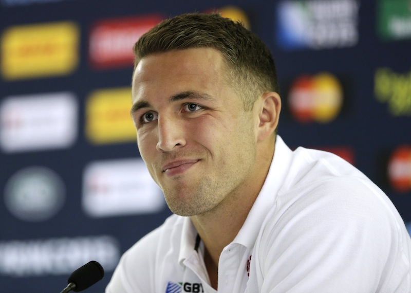 England's Sam Burgess during the press conference at Pennyhill Park, Bagshot, Surrey. u00e2u20acu201d Reuters pic