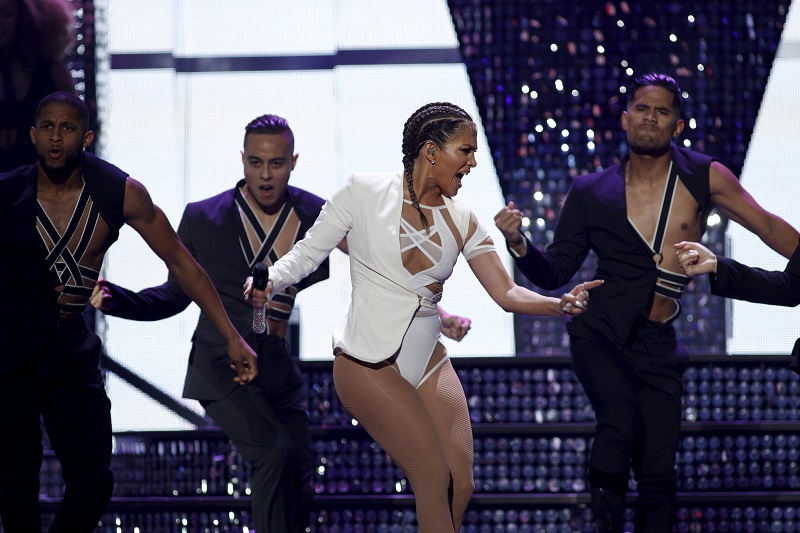 Jennifer Lopez performs with dancers during the second night of the 2015 iHeartRadio Music Festival at the MGM Grand Garden Arena in Las Vegas, Nevada September 19, 2015. u00e2u20acu201d Reuters pic