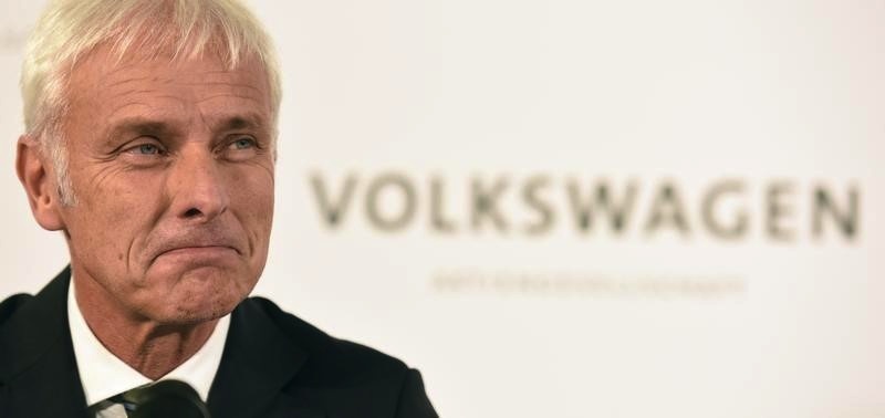 New Volkswagen CEO Matthias Mueller addresses a news conference at Volkswagen's headquarters in Wolfsburg, Germany September 25, 2015. u00e2u20acu201d Reuters pic