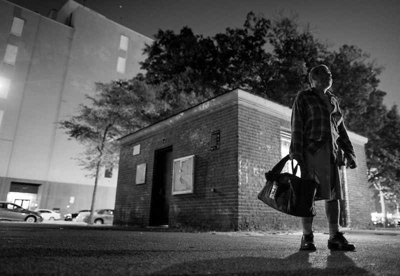 Manuel Reyes, 55, who suffers from alcoholism and has been homeless since August 31 after he was thrown out of the apartment he shared with his wife and three children, at Moore Homestead Playground in New York, September 3, 2015. — Picture by Joshua Bright/The New York Times