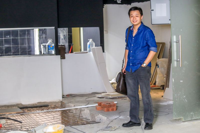 Nicholas Thang shows Malay Mail Online on July 2, 2015, his new restaurant called ‘Steaks And Lobsters’ that is still under construction in Hartamas.