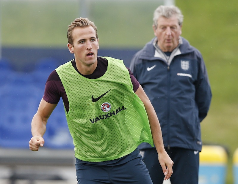 England's Harry Kane and manager Roy Hodgson during training at St. Georgeu00e2u20acu2122s Park. u00e2u20acu201d Reuters pic