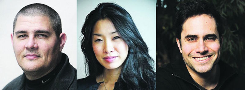 Pulitzer Prize-winning novelist Adam Johnson, poet Tina Chang and Pulitzer Prize finalist playwright Rajiv Joseph. u00e2u20acu201d TODAY pic